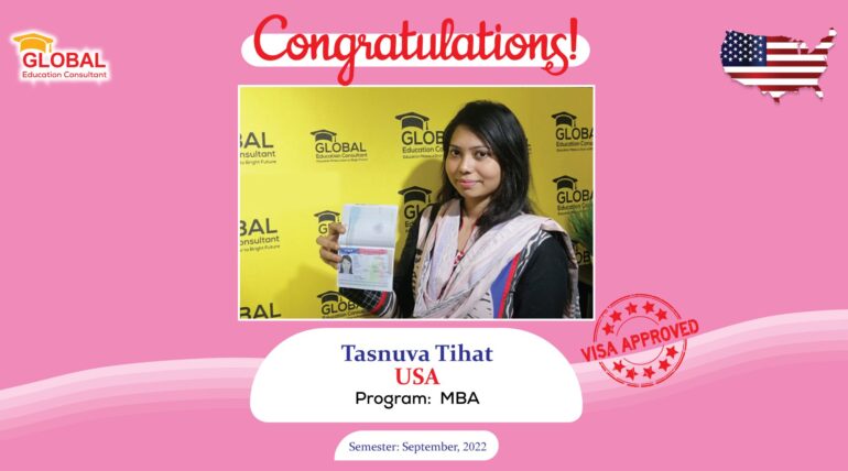 Tasnuva Tihat F1 Visa In USA