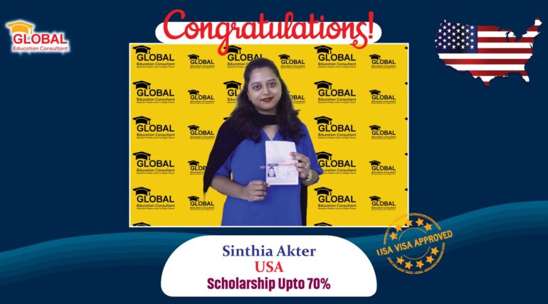 Sinthia Akter F1 Visa In USA