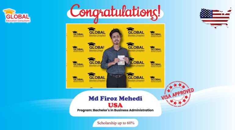 Md Firoze Mehedi F1 Visa In USA